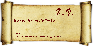 Kren Viktória névjegykártya
